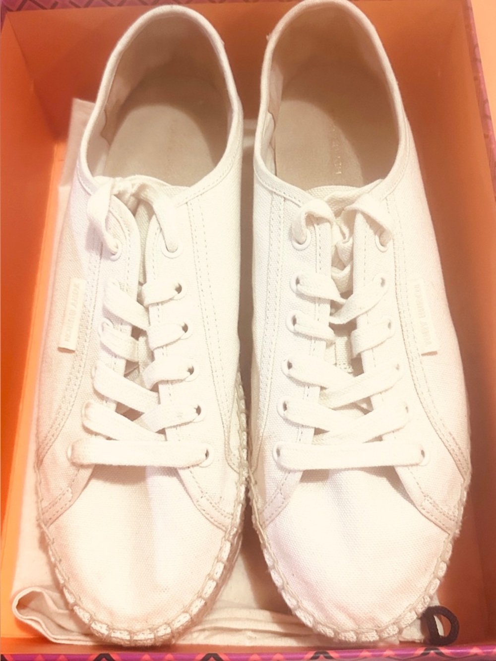 Tory Burch Women's Seaside Oxford Canvas Platform Espadrilles Vintage Cream 11